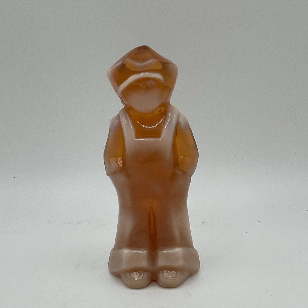 Mosser Glass Vi Hunter Josh Doll Figurine Mojave Peach Frost Vintage 1982 #2‎